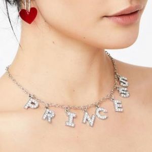 Rhinestone Princess Charm necklace (NWOT)